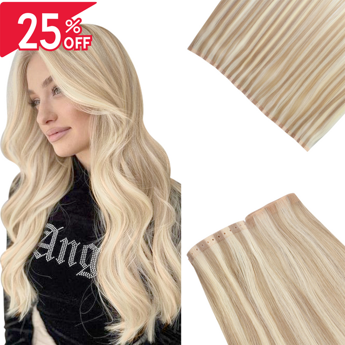 weft hair extensions,sew in weft hair,blonde hair extensions,22 inch hair extensions,invisible weft hair,XO Invisible weft,XO hair extensions,xo invisible weft extensions,pu wefts hair extensions,18 inch hair extensions,pu hole invisible wefts