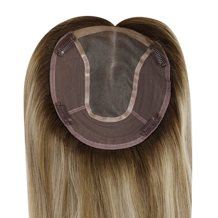 hair topper for women,hair topper for thinning crown,hair topper clip on,hair topper,Silk hair topper,mono topper hair,14 inch hair extensions,16 inch hair extensions,18 inch hair extensions,virgin hair extensions,human hair topper,silk base hair topper,top hair topper,real hair topper,topper hair extensions,clip on hair topper,distribute seams at will,invisible topper,large base topper,large base 6*7 inch,easy remove,easy wear,Hair Volumizers,Clip-In Hair Volumizers