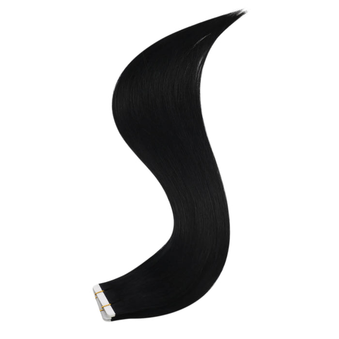 Virgin Hair Tape in Human Hair Extensions Natural Black